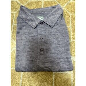 Callaway Golf Polo Shirt Men’s XXL Purple Performance Short Sleeve Pocket Logo